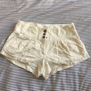 Flirty Lace Button Up Shorts